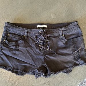 Billabong black jean shorts